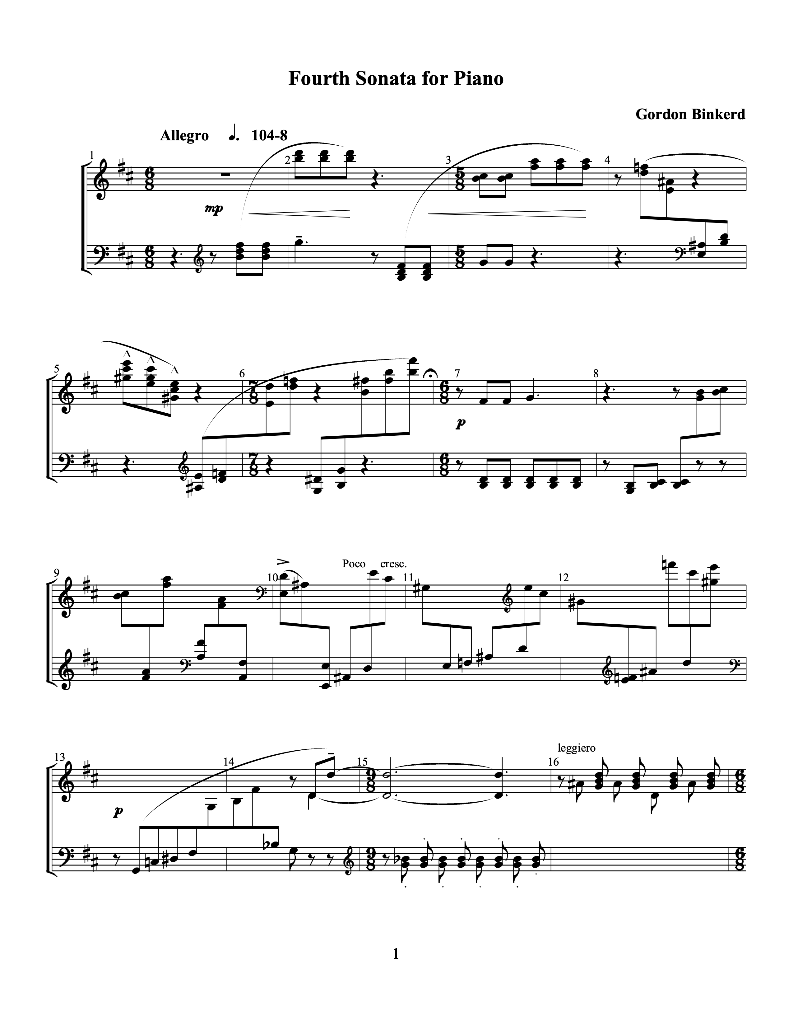Fourth Sonata for Piano