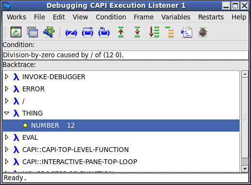 The Debugger tool on GTK+.