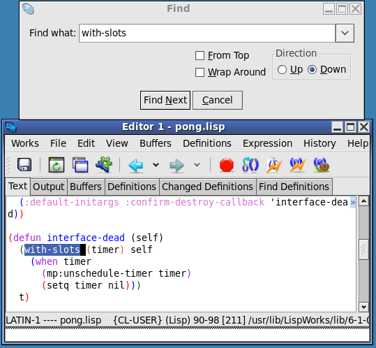 The Editor tool text view on GTK+.