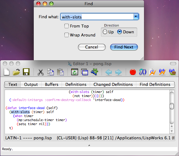 The Editor tool text view on macOS.