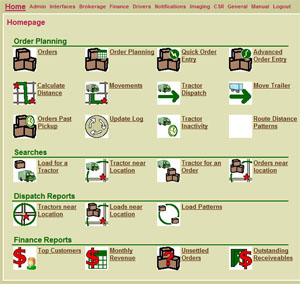 Overview of the Trucking Enterprise Resource Management System.