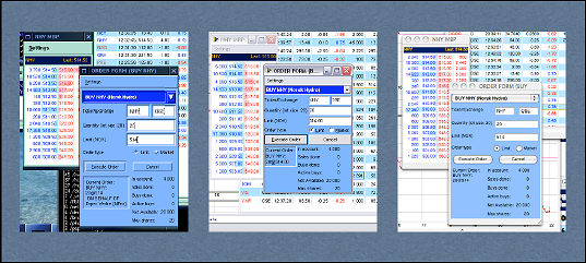 The
Primetrader GUI running on Motif, Windows and macOS